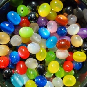 Multicolor "JELLY BEAN" Beads
